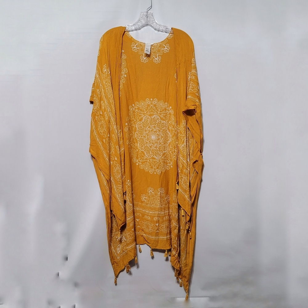 Yellow boho kimono